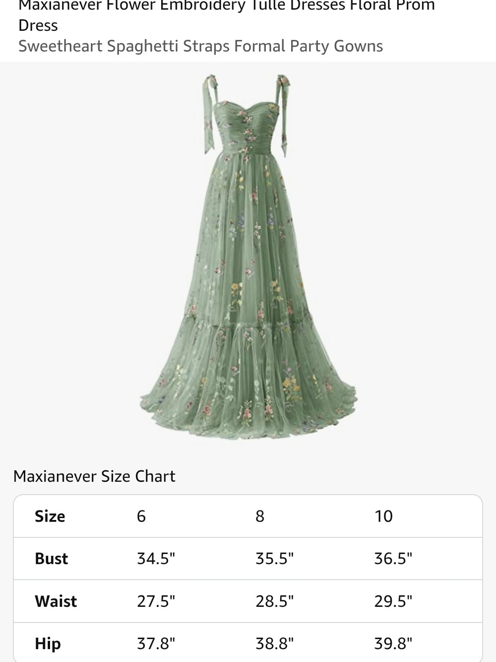 Green Floral Maxi Dress with Sweetheart Neckline - Picture 2 of 4
